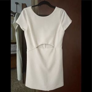 Zara Trafaluc Collection Cream /White Skort Dress with Stomach Cut Out, Size L